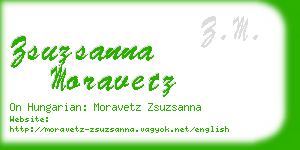 zsuzsanna moravetz business card